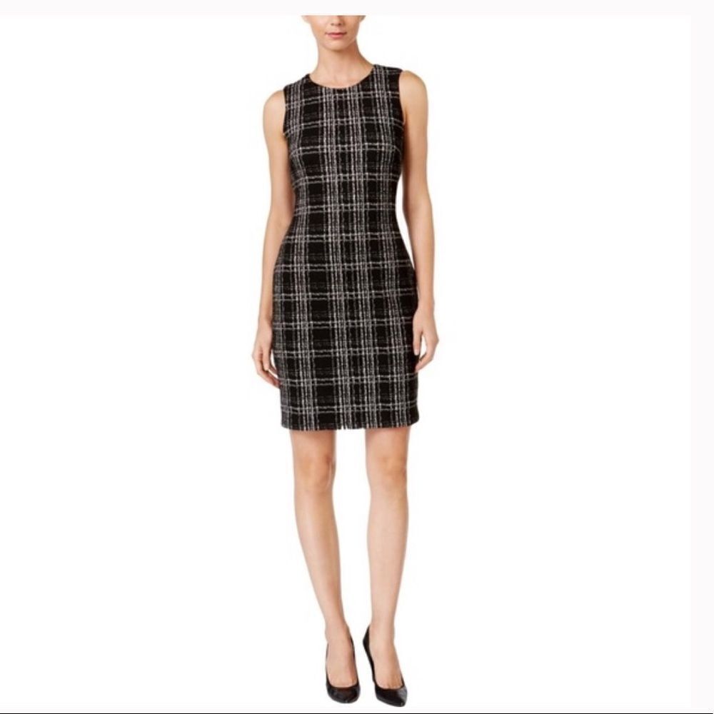 ✨ HP✨Calvin Klein plaid sheath dress✨